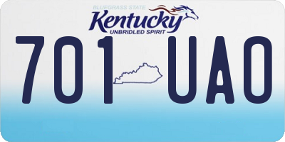 KY license plate 701UAO