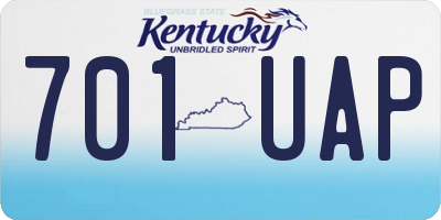 KY license plate 701UAP