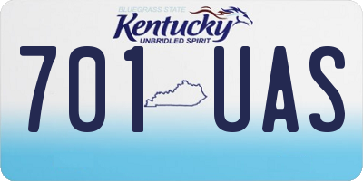 KY license plate 701UAS