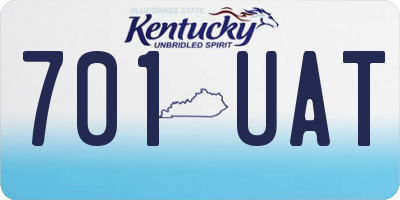 KY license plate 701UAT