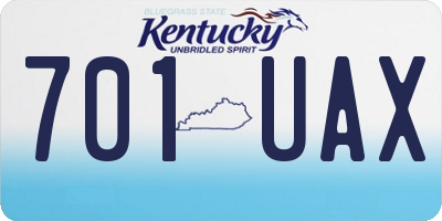 KY license plate 701UAX