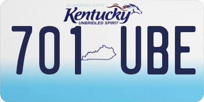 KY license plate 701UBE