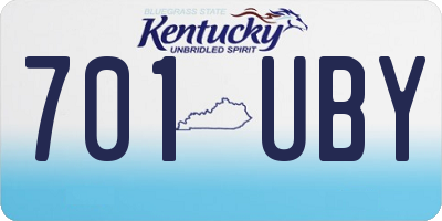 KY license plate 701UBY