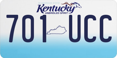 KY license plate 701UCC