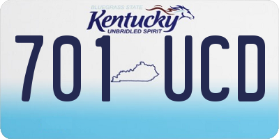 KY license plate 701UCD