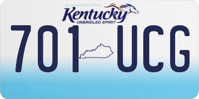 KY license plate 701UCG