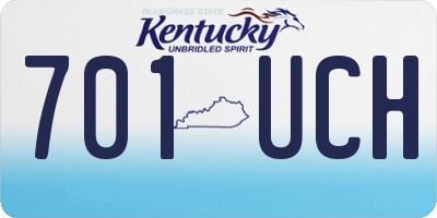 KY license plate 701UCH