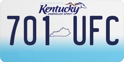 KY license plate 701UFC