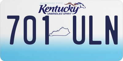 KY license plate 701ULN