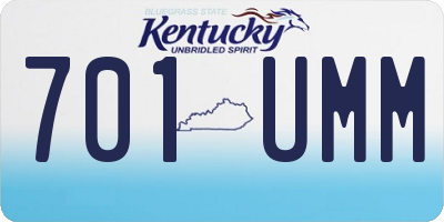 KY license plate 701UMM