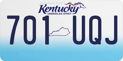 KY license plate 701UQJ