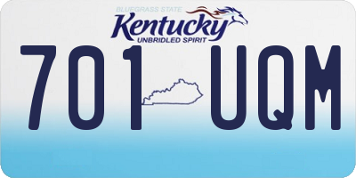 KY license plate 701UQM