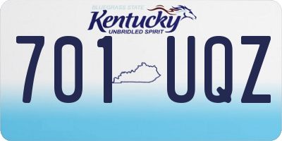 KY license plate 701UQZ