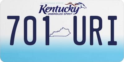 KY license plate 701URI