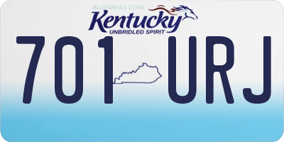 KY license plate 701URJ