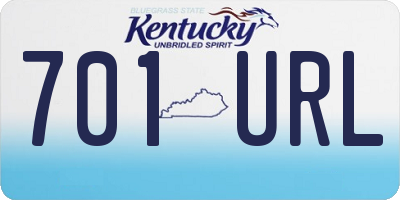 KY license plate 701URL