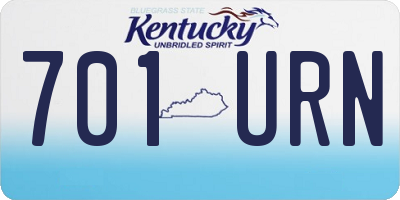 KY license plate 701URN