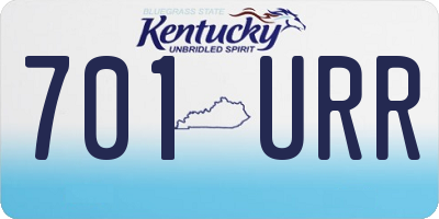 KY license plate 701URR