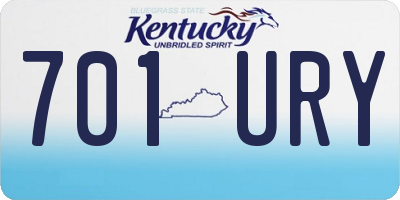 KY license plate 701URY