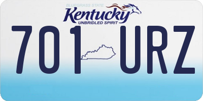 KY license plate 701URZ