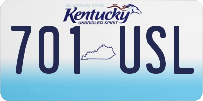 KY license plate 701USL