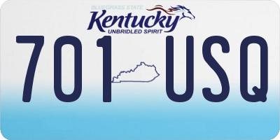 KY license plate 701USQ