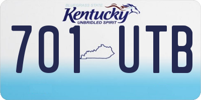 KY license plate 701UTB