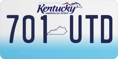 KY license plate 701UTD