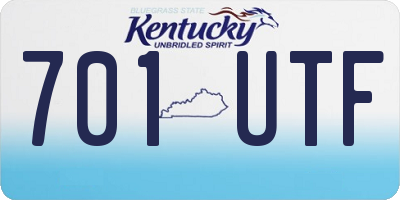KY license plate 701UTF