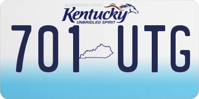 KY license plate 701UTG