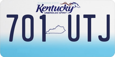 KY license plate 701UTJ
