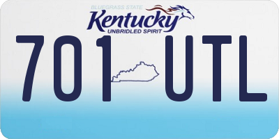 KY license plate 701UTL