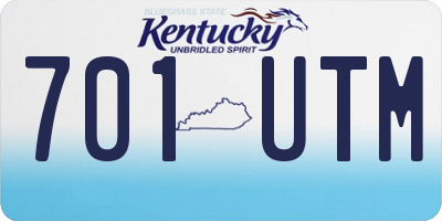 KY license plate 701UTM