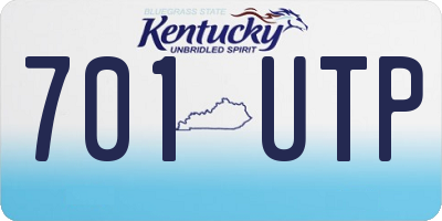 KY license plate 701UTP