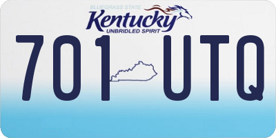 KY license plate 701UTQ