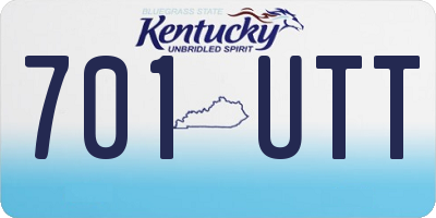 KY license plate 701UTT