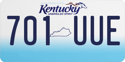 KY license plate 701UUE