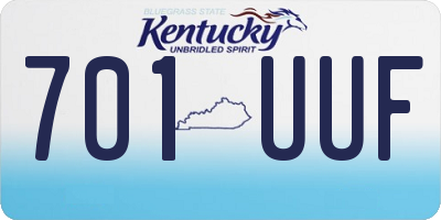 KY license plate 701UUF