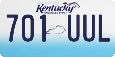 KY license plate 701UUL