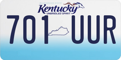 KY license plate 701UUR