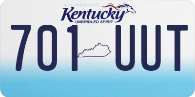 KY license plate 701UUT