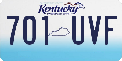KY license plate 701UVF