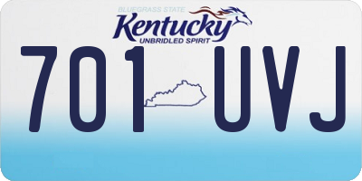 KY license plate 701UVJ
