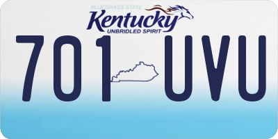 KY license plate 701UVU