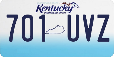 KY license plate 701UVZ