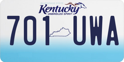 KY license plate 701UWA