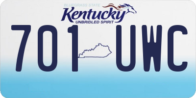 KY license plate 701UWC