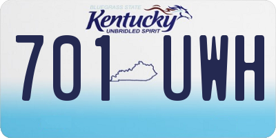 KY license plate 701UWH