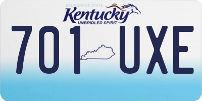 KY license plate 701UXE