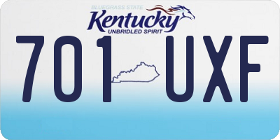 KY license plate 701UXF